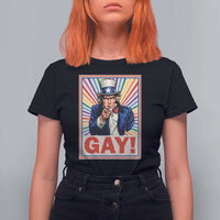 Funny LGBT T Shirt For Women Gay Uncle Sam Ally Pride Month - Wonder Print Shop