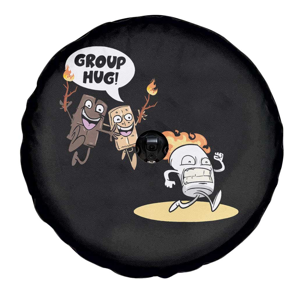 Funny Camping Spare Tire Cover Group Hug S'more Roasting Outdoor