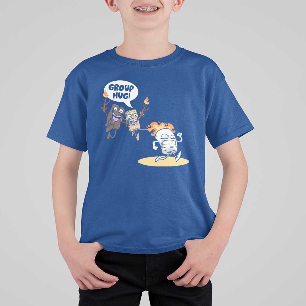 Funny Camping T Shirt For Kid Group Hug S'more Roasting Outdoor - Wonder Print Shop