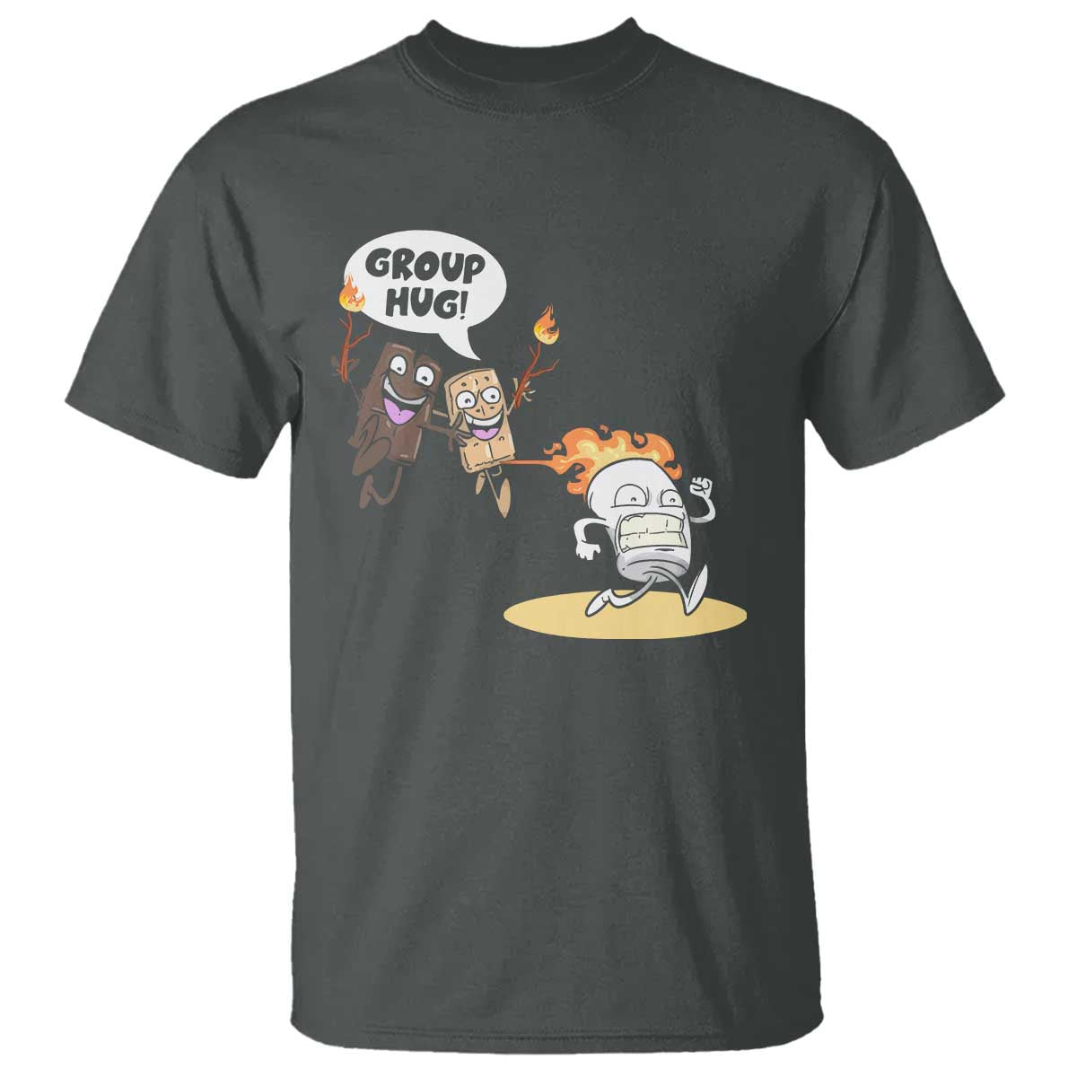 Funny Camping T Shirt Group Hug S'more Roasting Outdoor - Wonder Print Shop