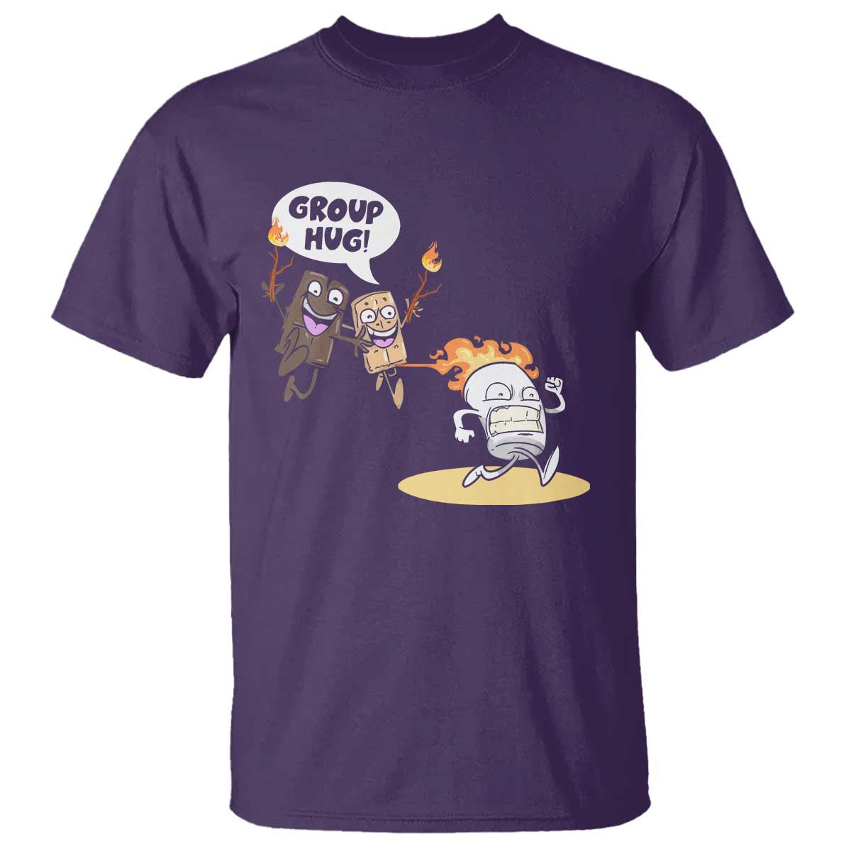 Funny Camping T Shirt Group Hug S'more Roasting Outdoor - Wonder Print Shop