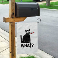 Funny Black Cat Garden Flag What Kitten Murderous - Wonder Print Shop