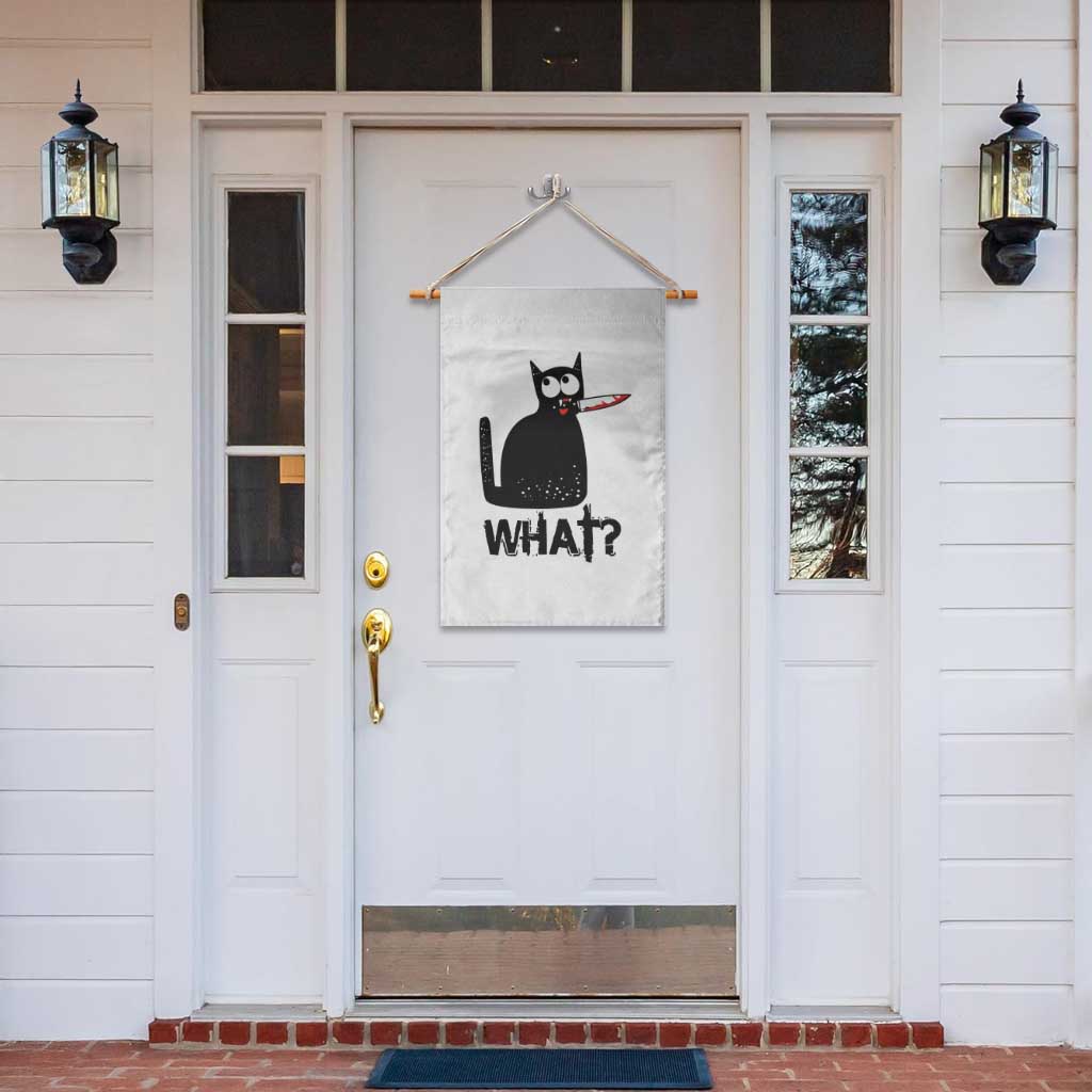 Funny Black Cat Garden Flag What Kitten Murderous - Wonder Print Shop