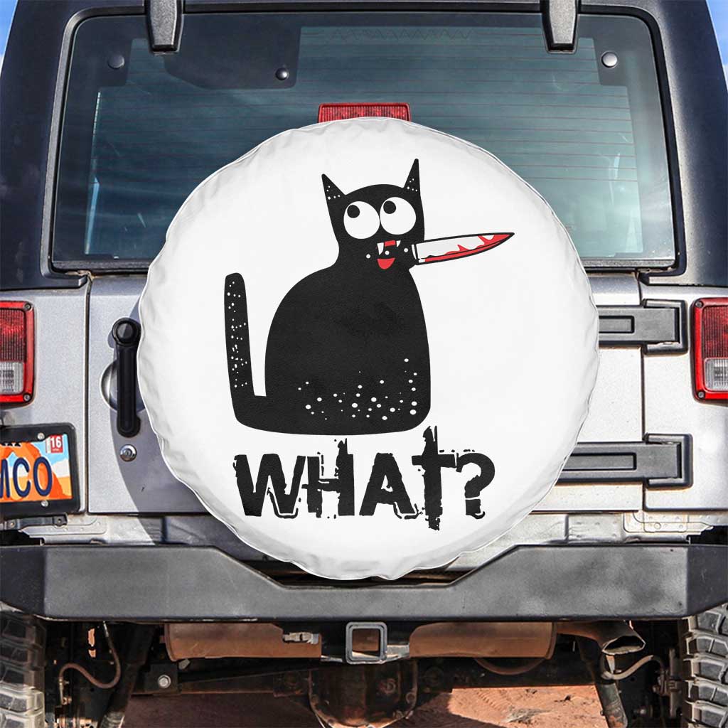Funny Black Cat Spare Tire Cover What Kitten Murderous - Wonder Print Shop