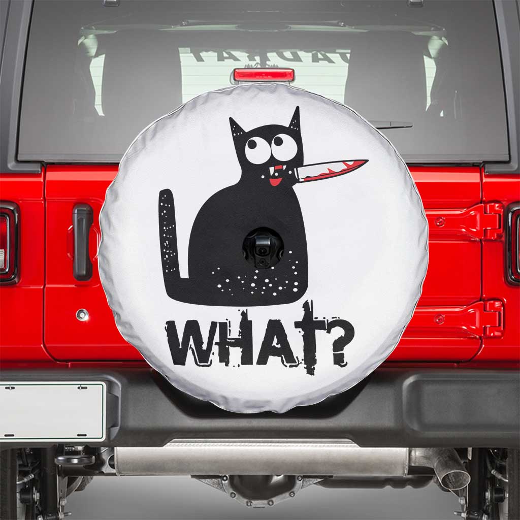 Funny Black Cat Spare Tire Cover What Kitten Murderous - Wonder Print Shop