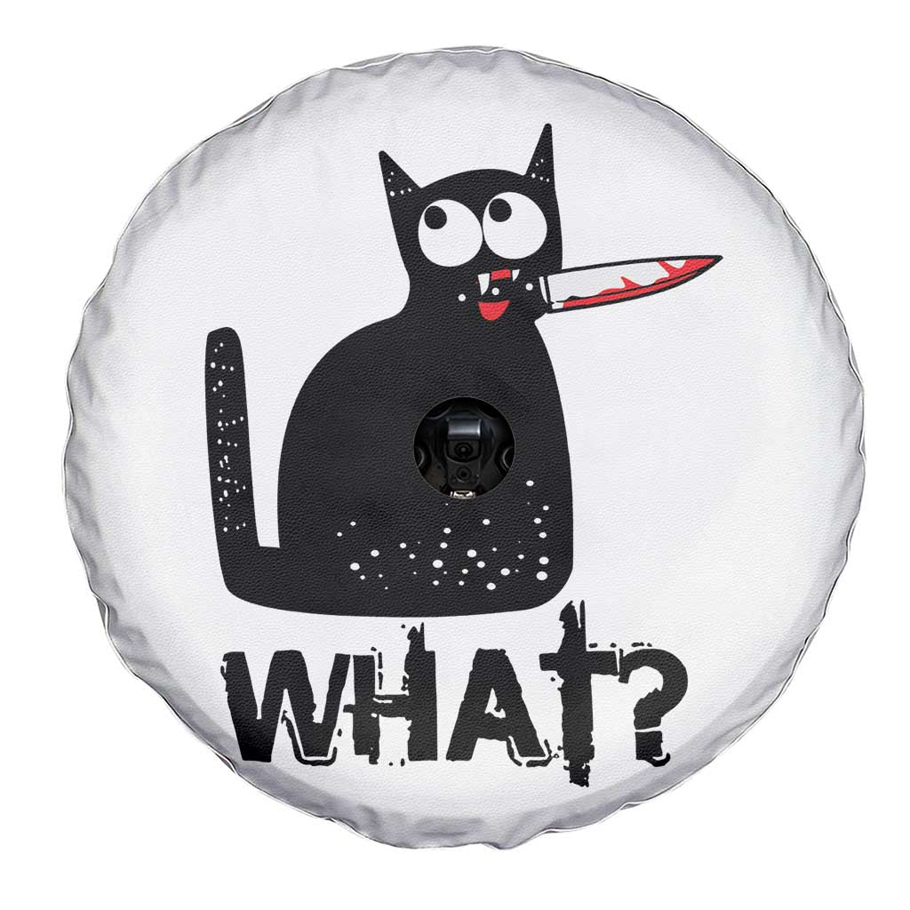 Funny Black Cat Spare Tire Cover What Kitten Murderous - Wonder Print Shop