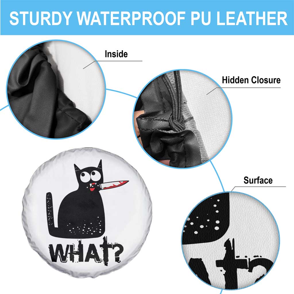 Funny Black Cat Spare Tire Cover What Kitten Murderous - Wonder Print Shop