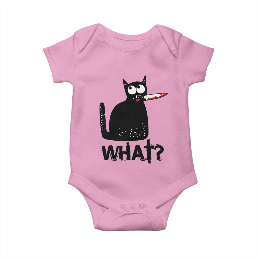 Funny Black Cat Baby Onesie What Kitten Murderous - Wonder Print Shop