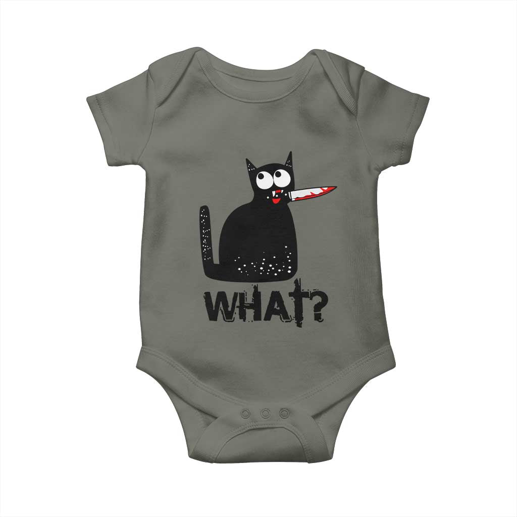 Funny Black Cat Baby Onesie What Kitten Murderous - Wonder Print Shop