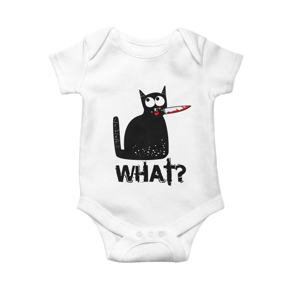 Funny Black Cat Baby Onesie What Kitten Murderous - Wonder Print Shop