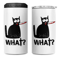 Funny Black Cat 4 in 1 Can Cooler Tumbler What Kitten Murderous - Wonder Print Shop