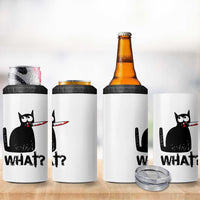 Funny Black Cat 4 in 1 Can Cooler Tumbler What Kitten Murderous - Wonder Print Shop