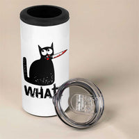 Funny Black Cat 4 in 1 Can Cooler Tumbler What Kitten Murderous - Wonder Print Shop