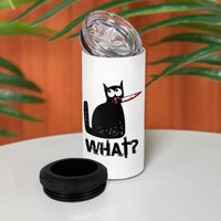 Funny Black Cat 4 in 1 Can Cooler Tumbler What Kitten Murderous - Wonder Print Shop