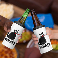 Funny Black Cat 4 in 1 Can Cooler Tumbler What Kitten Murderous - Wonder Print Shop