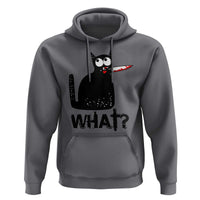 Funny Black Cat Hoodie What Kitten Murderous - Wonder Print Shop