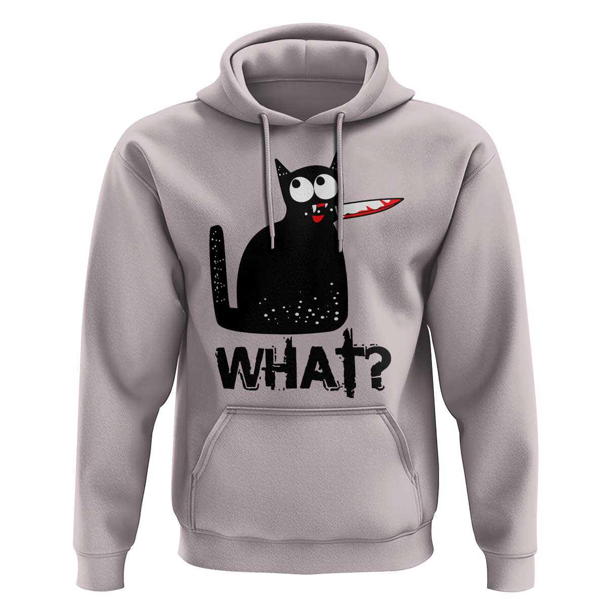 Funny Black Cat Hoodie What Kitten Murderous - Wonder Print Shop