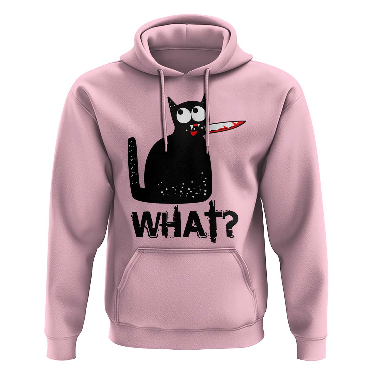 Funny Black Cat Hoodie What Kitten Murderous - Wonder Print Shop