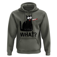 Funny Black Cat Hoodie What Kitten Murderous - Wonder Print Shop
