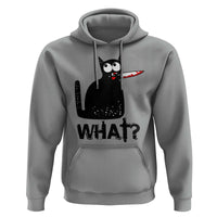 Funny Black Cat Hoodie What Kitten Murderous - Wonder Print Shop