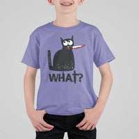 Funny Black Cat T Shirt For Kid What Kitten Murderous - Wonder Print Shop