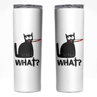 Funny Black Cat Skinny Tumbler What Kitten Murderous - Wonder Print Shop