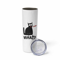 Funny Black Cat Skinny Tumbler What Kitten Murderous - Wonder Print Shop