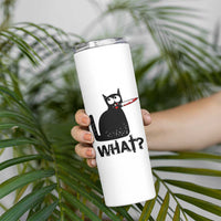 Funny Black Cat Skinny Tumbler What Kitten Murderous - Wonder Print Shop