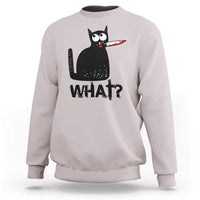 Funny Black Cat Sweatshirt What Kitten Murderous - Wonder Print Shop