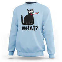 Funny Black Cat Sweatshirt What Kitten Murderous - Wonder Print Shop