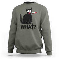 Funny Black Cat Sweatshirt What Kitten Murderous - Wonder Print Shop