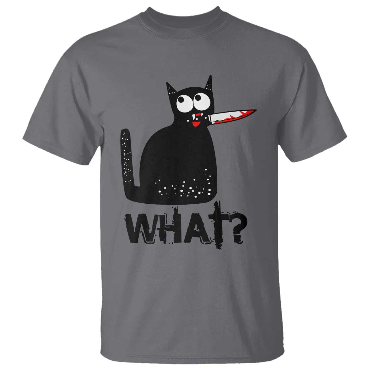 Funny Black Cat T Shirt What Kitten Murderous - Wonder Print Shop