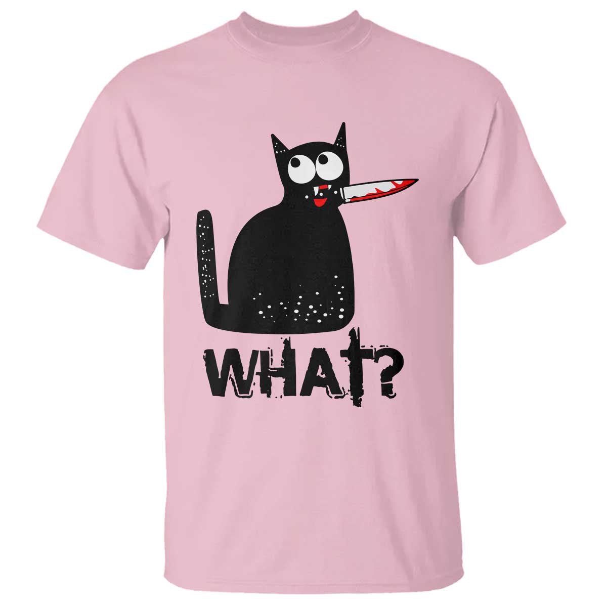 Funny Black Cat T Shirt What Kitten Murderous - Wonder Print Shop