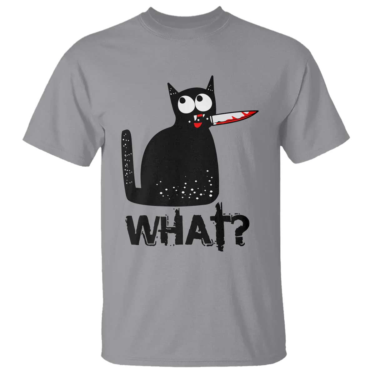 Funny Black Cat T Shirt What Kitten Murderous - Wonder Print Shop