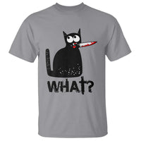 Funny Black Cat T Shirt What Kitten Murderous - Wonder Print Shop