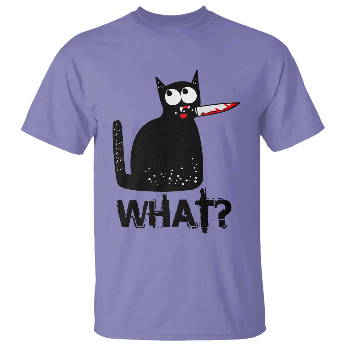 Funny Black Cat T Shirt What Kitten Murderous - Wonder Print Shop