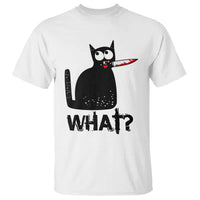 Funny Black Cat T Shirt What Kitten Murderous - Wonder Print Shop