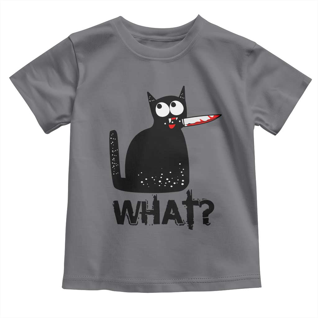 Funny Black Cat Toddler T Shirt What Kitten Murderous - Wonder Print Shop