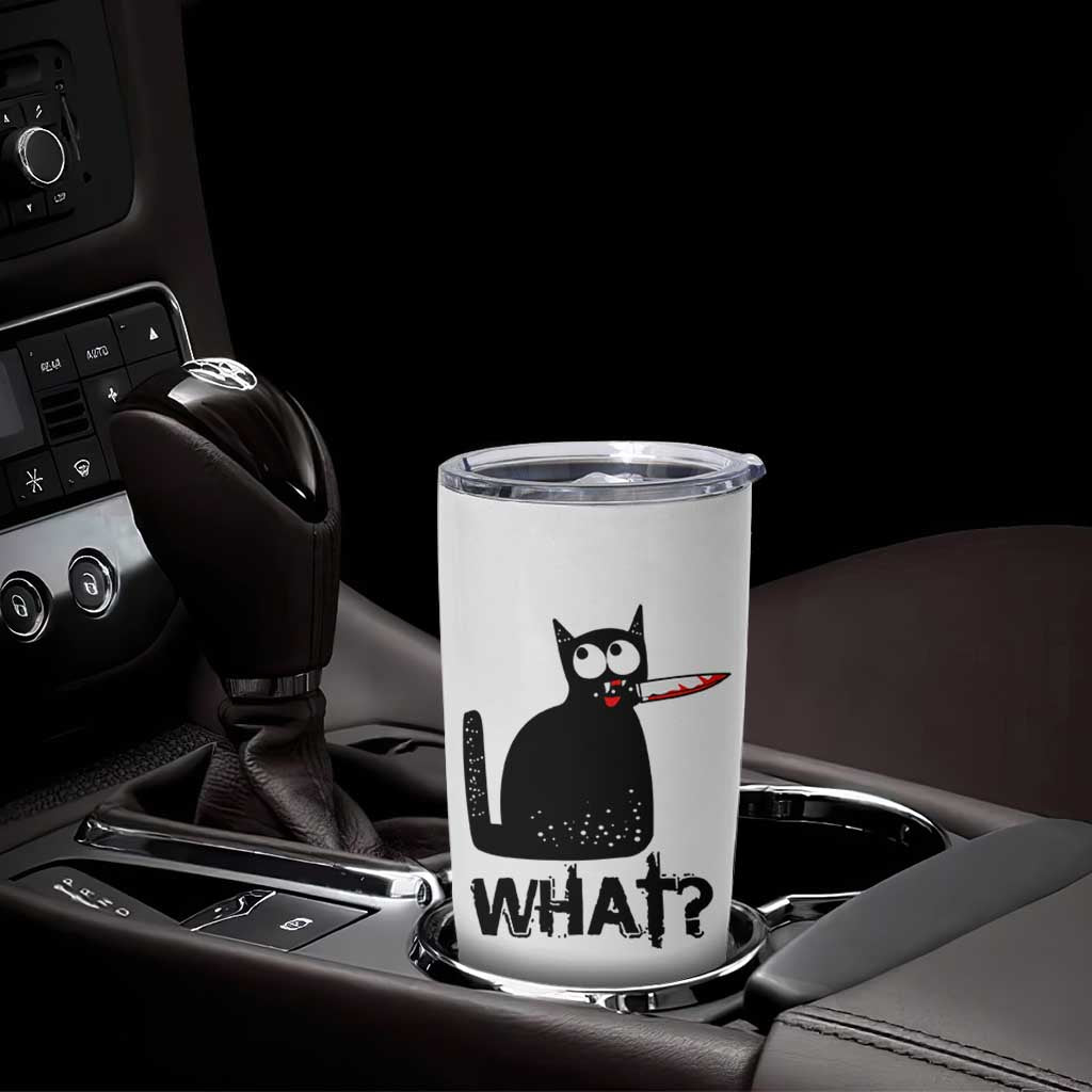 Funny Black Cat Tumbler Cup What Kitten Murderous - Wonder Print Shop