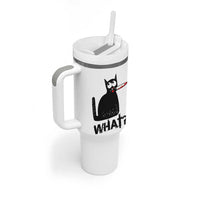 Funny Black Cat Tumbler With Handle What Kitten Murderous - Wonder Print Shop
