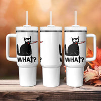 Funny Black Cat Tumbler With Handle What Kitten Murderous - Wonder Print Shop