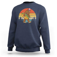 Funny Bigfoot Sweatshirt Carrying Hot Dog 4th Of July - Wonder Print Shop