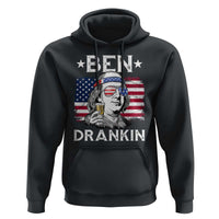 Funny 4th Of July Drinking Hoodie Ben Drankin Beer Mug American Flag - Wonder Print Shop