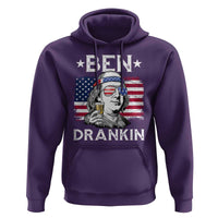 Funny 4th Of July Drinking Hoodie Ben Drankin Beer Mug American Flag - Wonder Print Shop