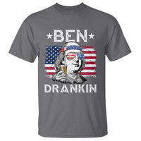 Funny 4th Of July Drinking T Shirt Ben Drankin Beer Mug American Flag - Wonder Print Shop
