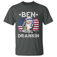Funny 4th Of July Drinking T Shirt Ben Drankin Beer Mug American Flag - Wonder Print Shop