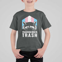 Transgender Trash Raccoon T Shirt For Kid LGBT Vintage Rainbow Flag Pride Month - Wonder Print Shop
