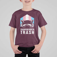 Transgender Trash Raccoon T Shirt For Kid LGBT Vintage Rainbow Flag Pride Month - Wonder Print Shop