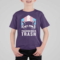 Transgender Trash Raccoon T Shirt For Kid LGBT Vintage Rainbow Flag Pride Month - Wonder Print Shop