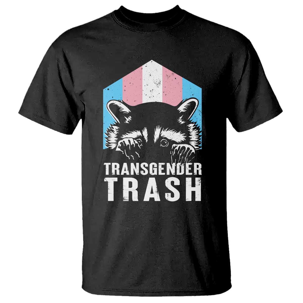 Transgender Trash Raccoon T Shirt LGBT Vintage Rainbow Flag Pride Month - Wonder Print Shop